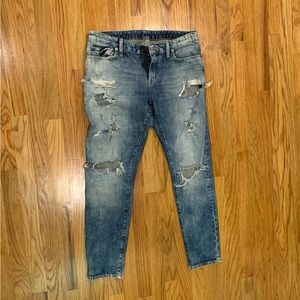 Ralph Lauren Skinny Boyfriend Ripped Jeans size 29
